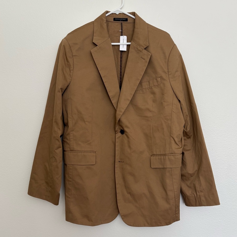 Banana Republic Mens Tailored Fit Tan Suit Jacket Size 48R